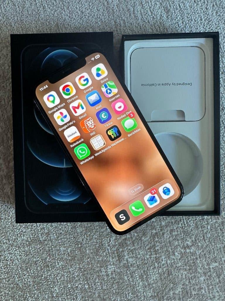 Iphone 12 Pro met 128 Mb en 78% perfecte staat, Telecommunicatie, Mobiele telefoons | Apple iPhone, 128 GB, Blauw, 78 %, Zo goed als nieuw