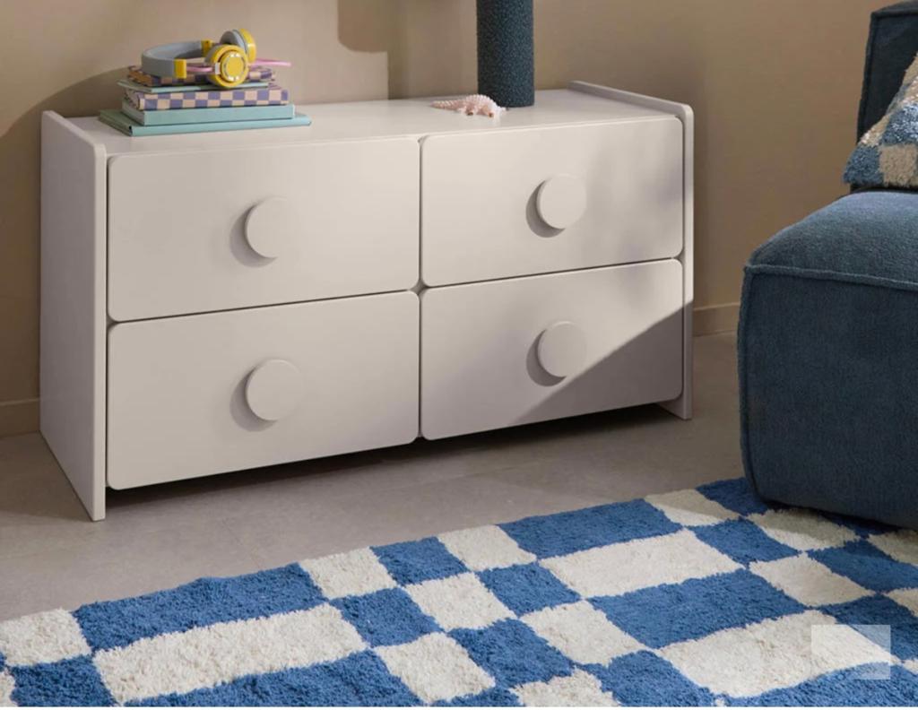 NOUS kids dressoir Nobu - beige, Huis en Inrichting, Kasten | Dressoirs, Ophalen, 100 tot 150 cm, Zo goed als nieuw, Hip
