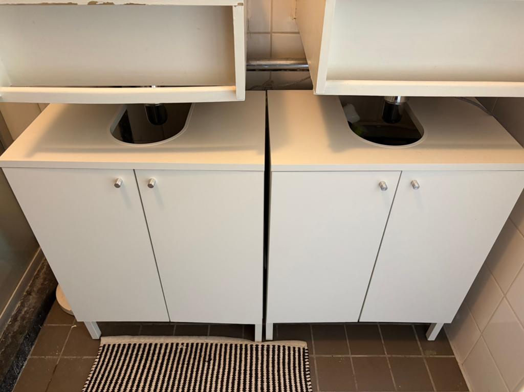 2 Ikea (NYSJÖN) wash-bin cabinet, Ophalen, 50 tot 100 cm, Zo goed als nieuw, Minder dan 100 cm