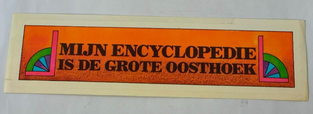 Sticker mijn encyclopedie is de grote Oosthoek, Ophalen of Verzenden, Zo goed als nieuw, Overige typen