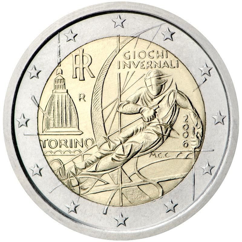 2 euro Italie 2006 - Olympische Spelen Torino (UNC), Postzegels en Munten, Ophalen of Verzenden, Italië, 2 euro, Losse munt