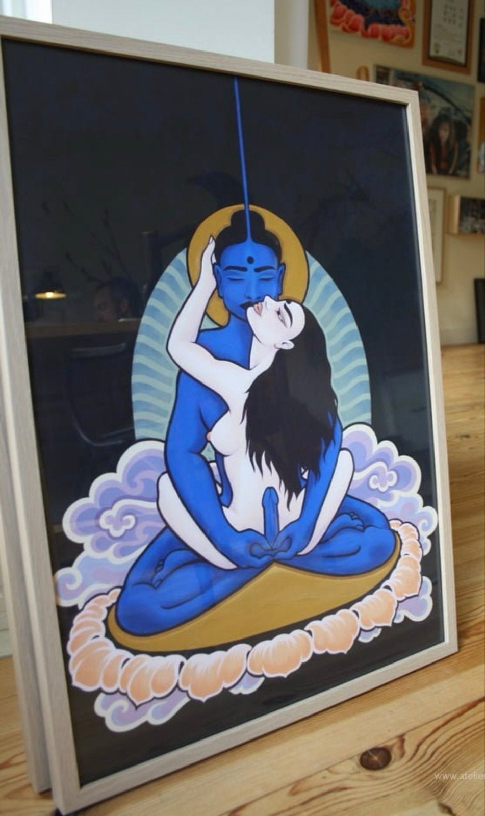 Shakti en Shiva in YabYum - Limited Edition, Overig onderwerp, Ophalen of Verzenden, Gemengde techniek, Overige materialen