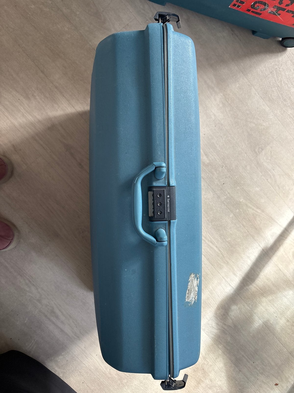 Vintage Samsonite koffer op wieltjes, blauw, 30 cm of meer, Gebruikt, Blauw, 75 cm of meer