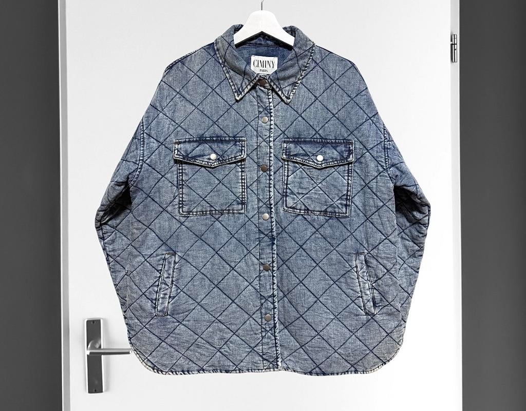 CIMINY - Denim Gewatteerd Overhemdjack, Verzenden, Nieuw, Maat 48/50 (M), Blauw
