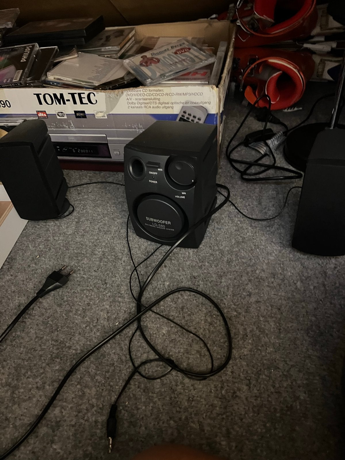 Tom-Tec LD-580 Multimedia Speakerset met Subwoofer, Gebruikt, Speakerset, AUX-ingang, Ophalen