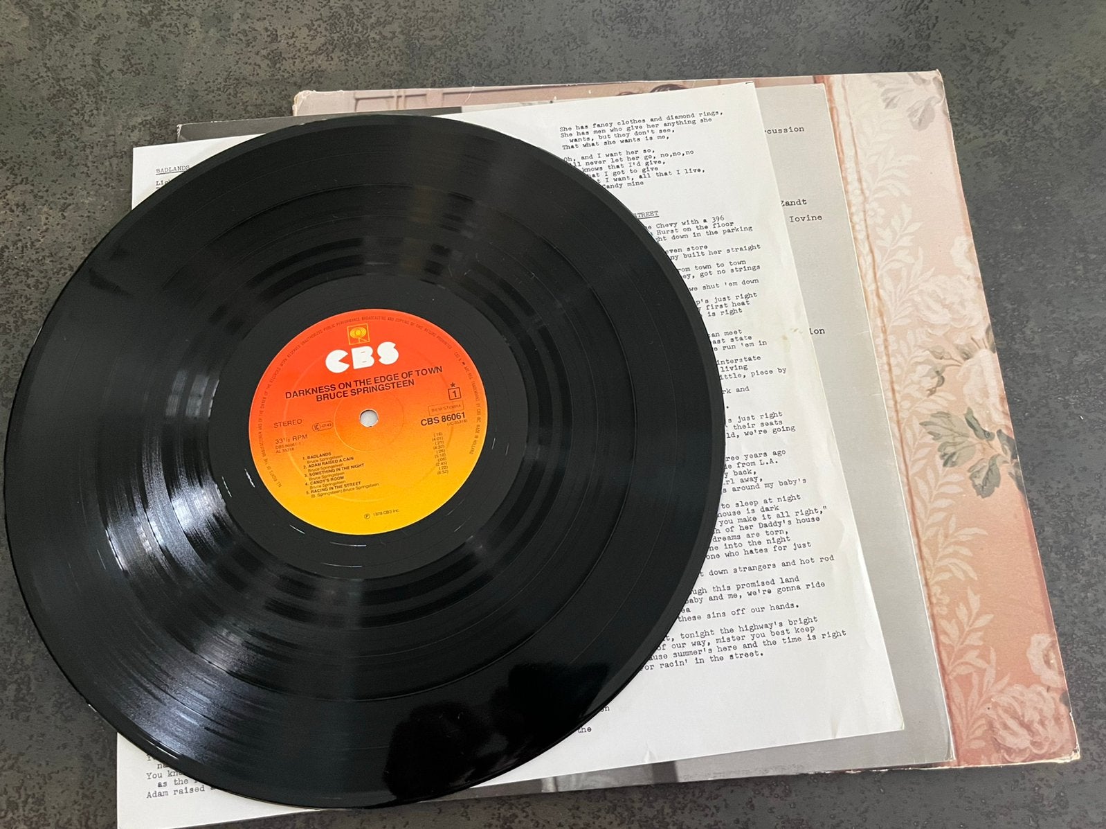 Bruce Springsteen lp Darkness On The Edge Of Town, NM, Inclusief insert, Ophalen of Verzenden, 12 inch, Poprock