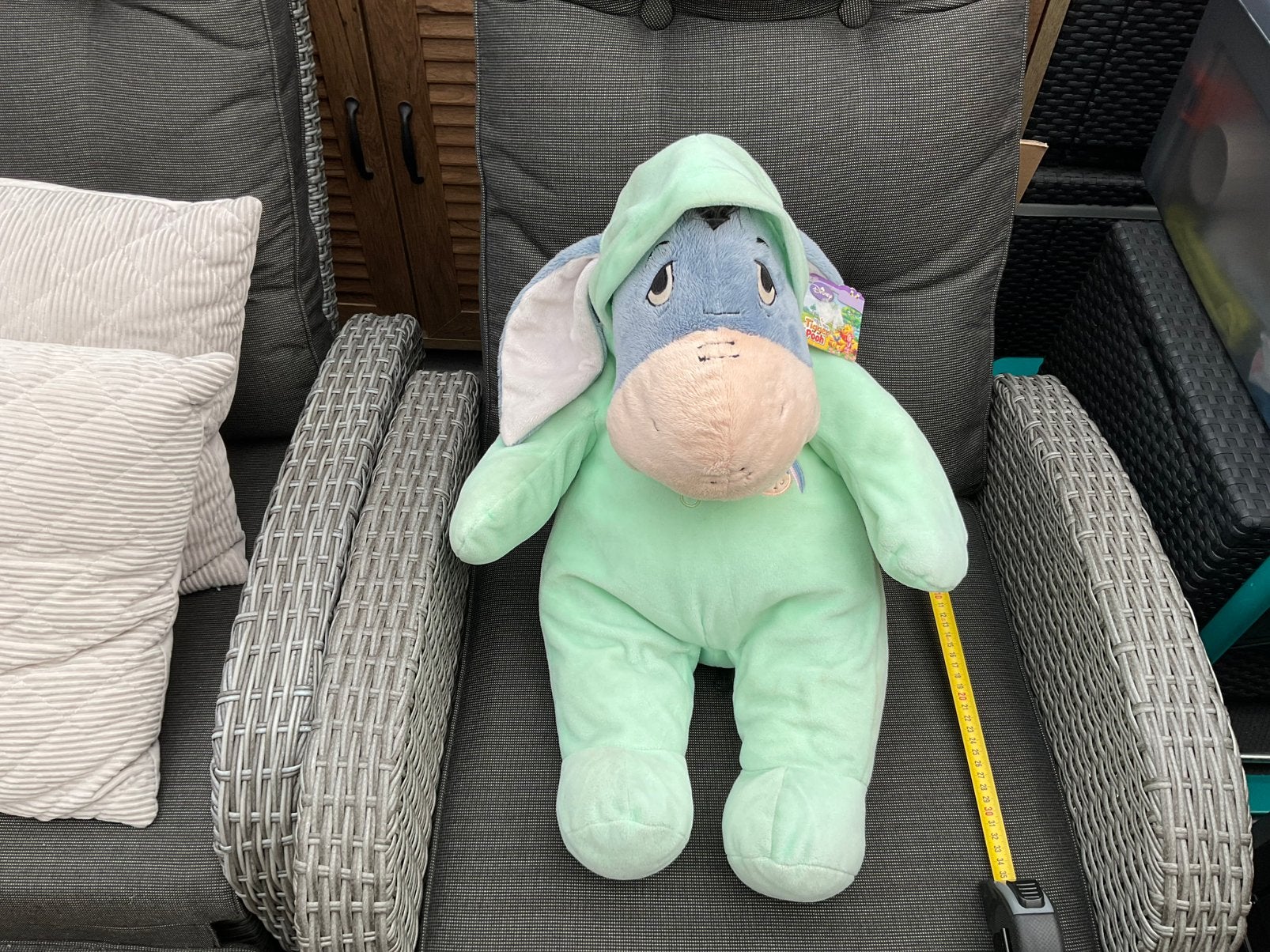 Zgan, niet kapot, stoffig Grote Disney Ieoor Eeyore ca 70cm, Ophalen, Winnie de Poeh of vrienden, Zo goed als nieuw, Beeldje of Figuurtje