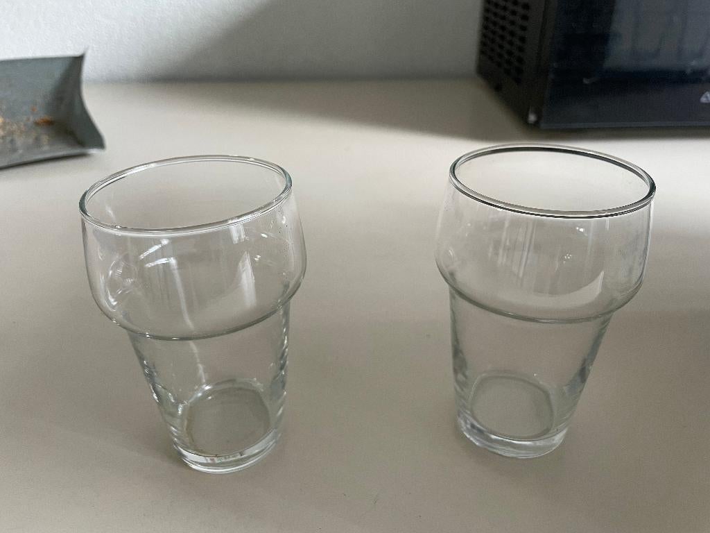 Set van 24 stapelbare bierglazen., Ophalen, Nieuw, Bierglas