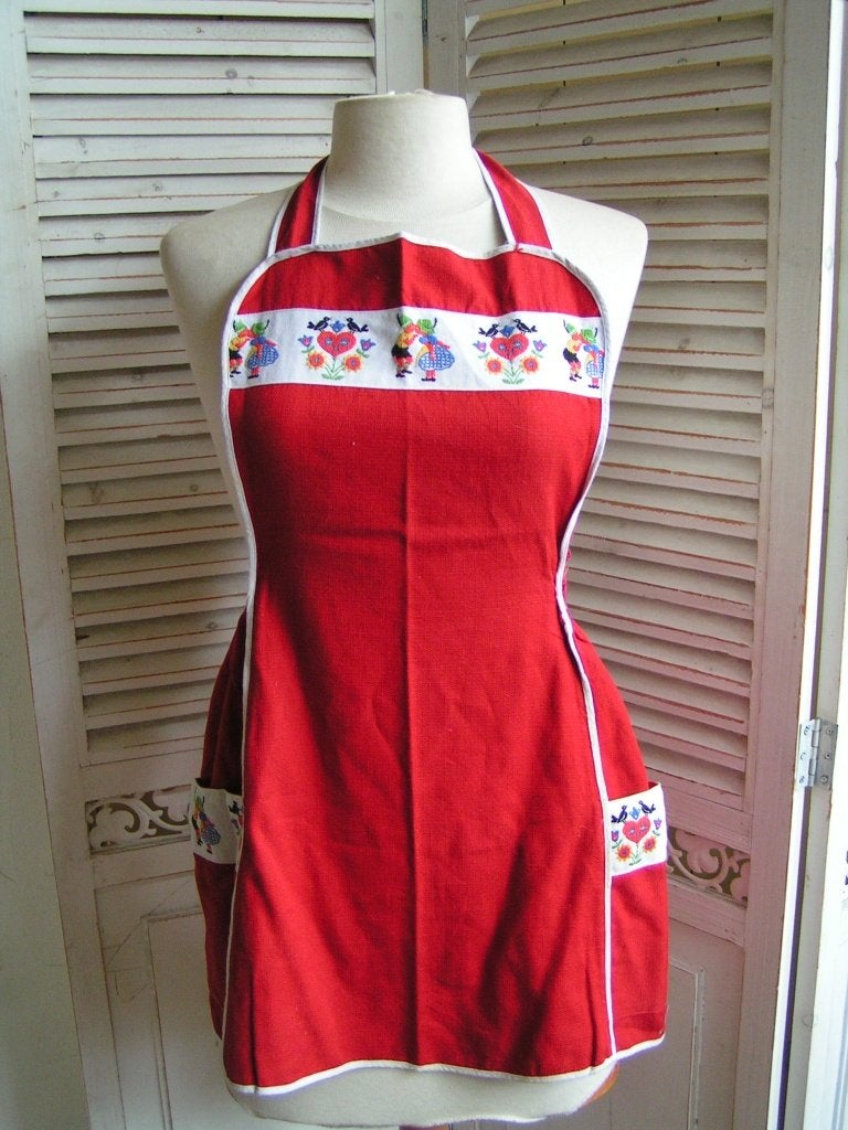 vintage kinderschort nr EE 1224 ger willy, Gebruikt, Verzenden, Wasbaar, Rood