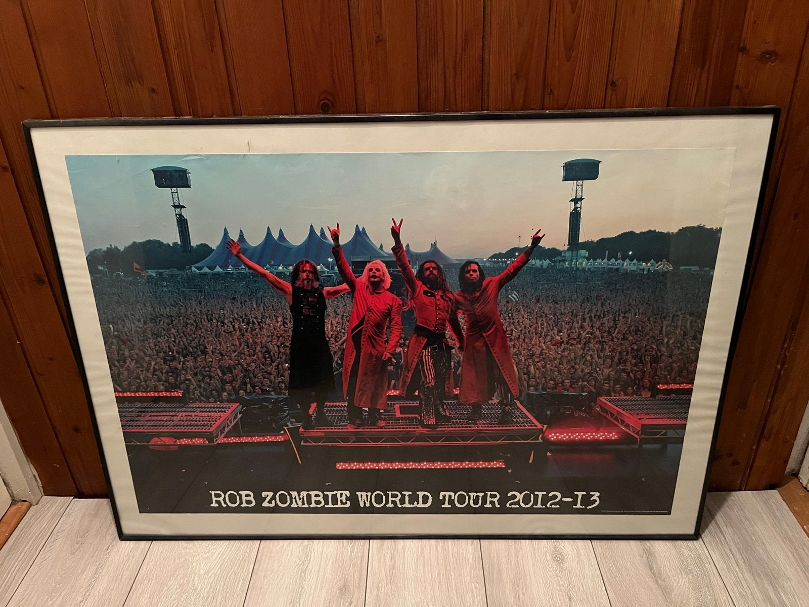 Rob Zombie World Tour Rammstein poster lijst Marilyn Manson, Ophalen, 50 – 75, Gebruikt, 75 tot 100 cm