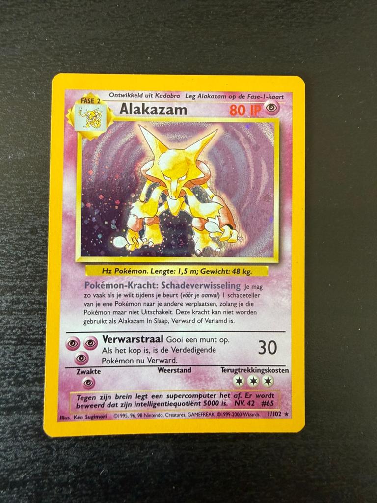 Pokemon kaart 1999-2000 Alakazam, Ophalen, Zo goed als nieuw