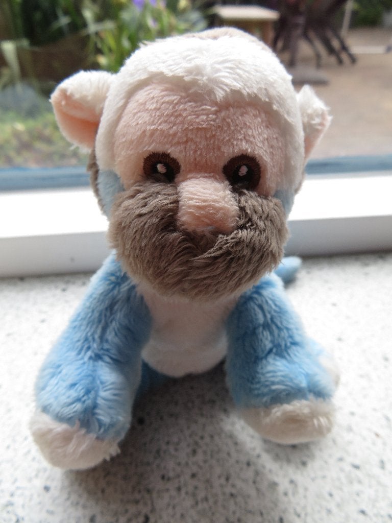Doodshoofdaapje aap Petjes World dierentuin Apenheul blauw, Blauw, Ophalen of Verzenden, Zo goed als nieuw, Klein (minder dan 20 cm)
