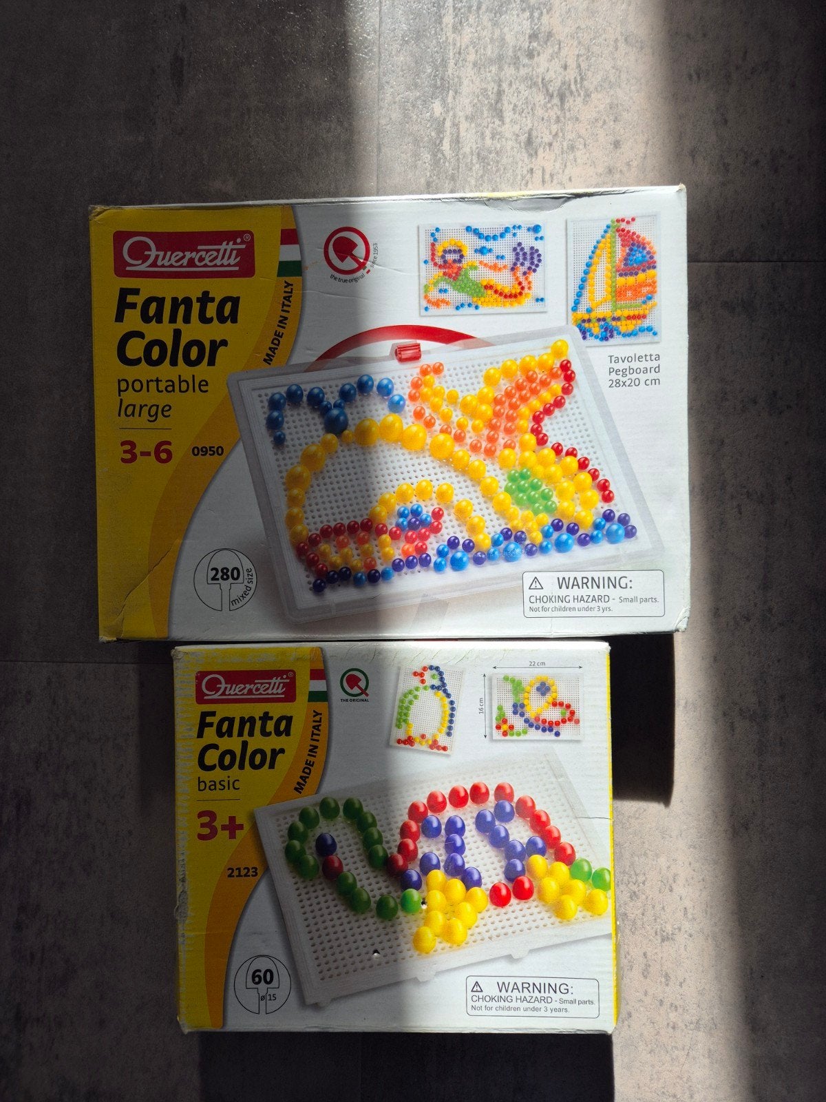 Quercetti Fanta Color mozaïek speelgoed (2 sets), Ophalen, Gebruikt