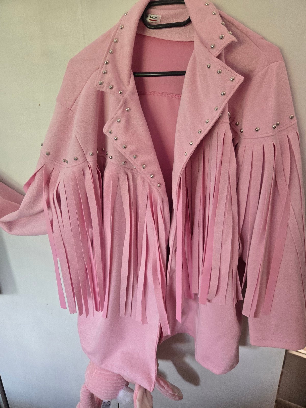 Nieuw Leuke Roze Franje Jas - Maat 46/48, Maat 46/48 (XL) of groter, Ophalen of Verzenden, Onbekend, Roze