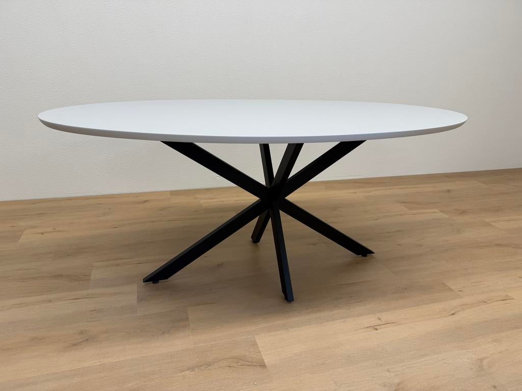 Ovale eettafel Fenix Grigio Efeso 180x90 - Direct Leverbaar, Huis en Inrichting, Tafels | Eettafels, 200 cm of meer, Zo goed als nieuw