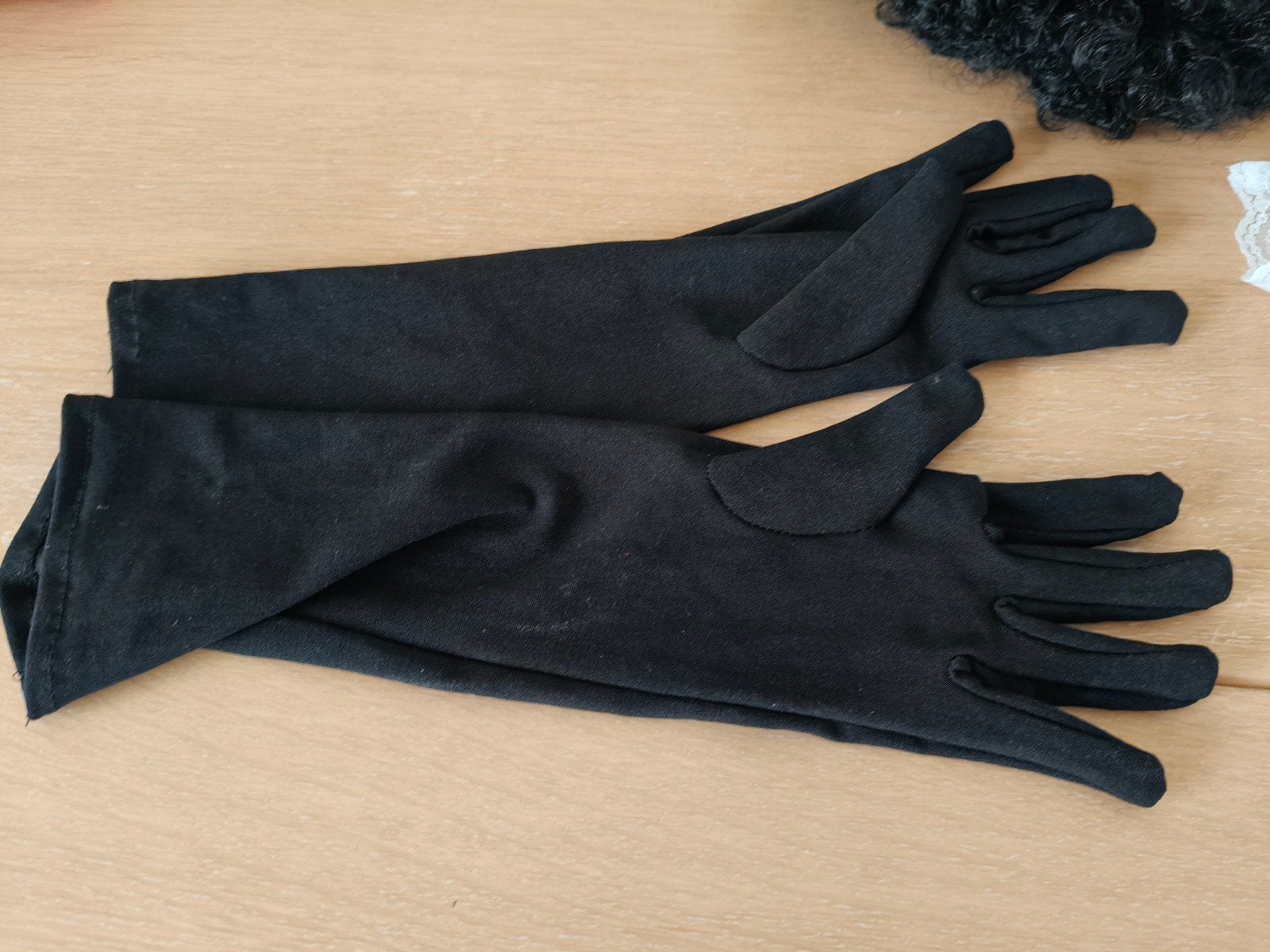 Zwarte Handschoenen M Pietenpak pak Piet Sint Sinterklaas, Ophalen of Verzenden, Zo goed als nieuw