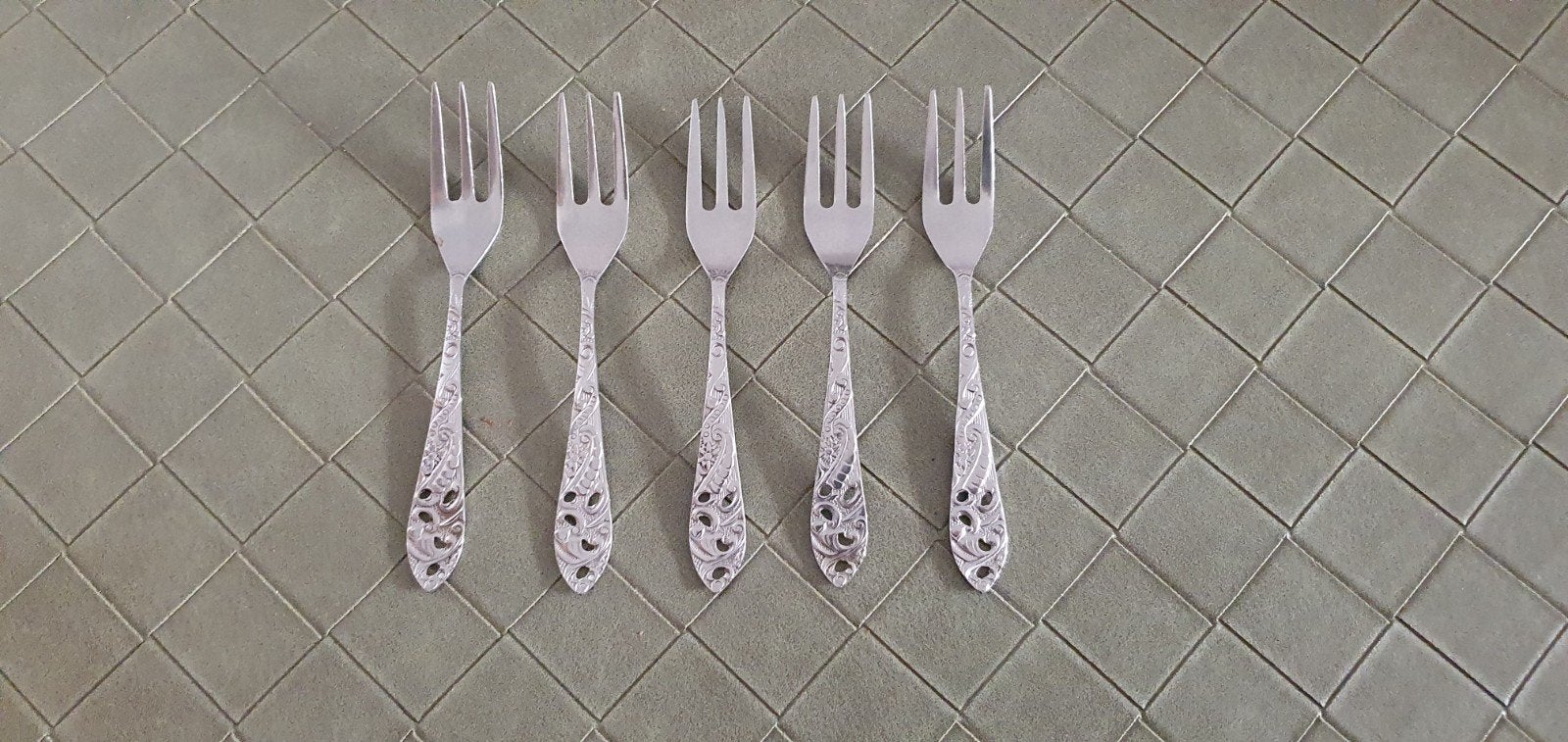 5 x vintage vork vorkjes Hendi, Ophalen of Verzenden