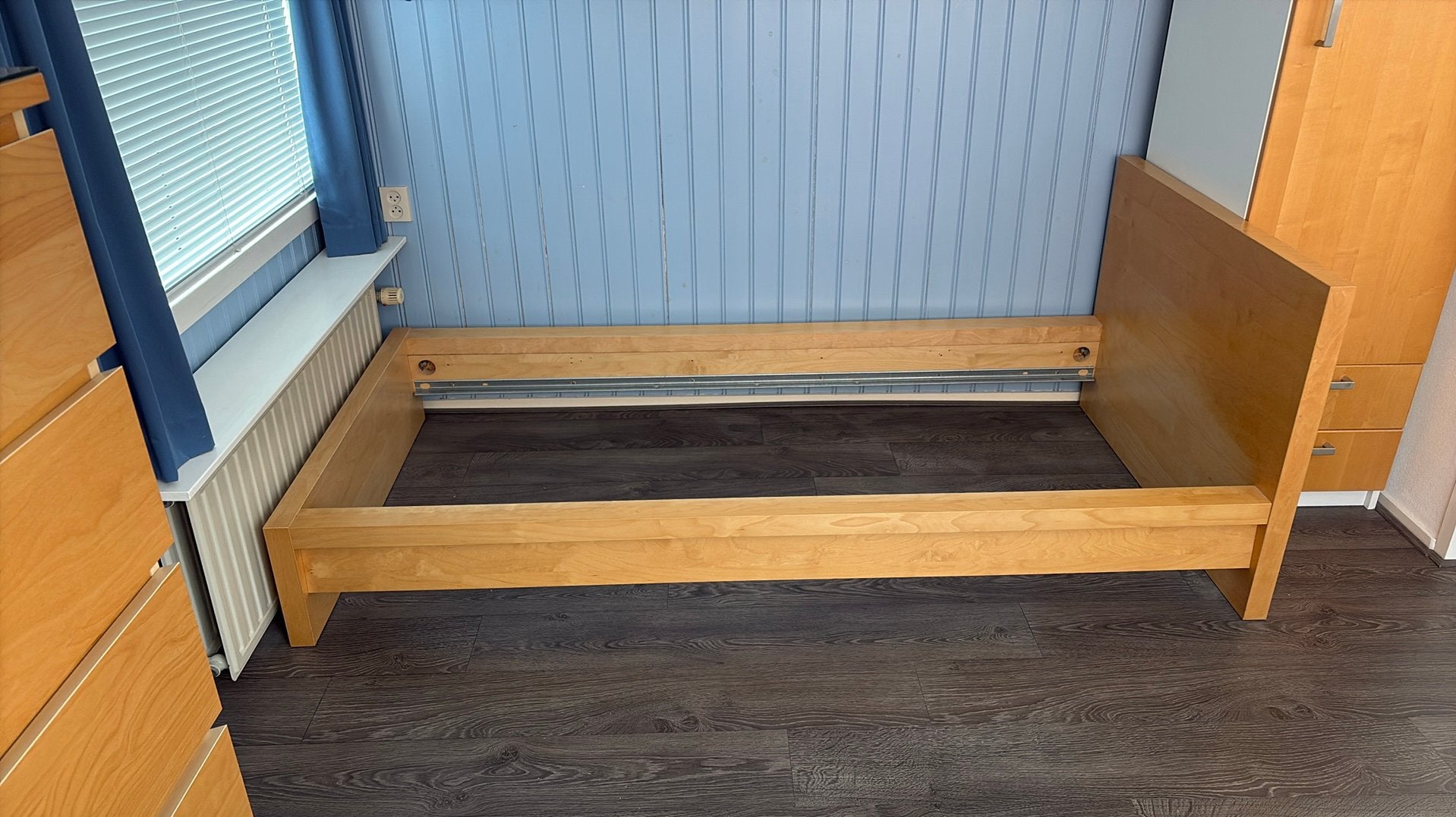Ikea Malm eenpersoons bed ombouw, Huis en Inrichting, Ophalen, Gebruikt, 90 cm, Eenpersoons