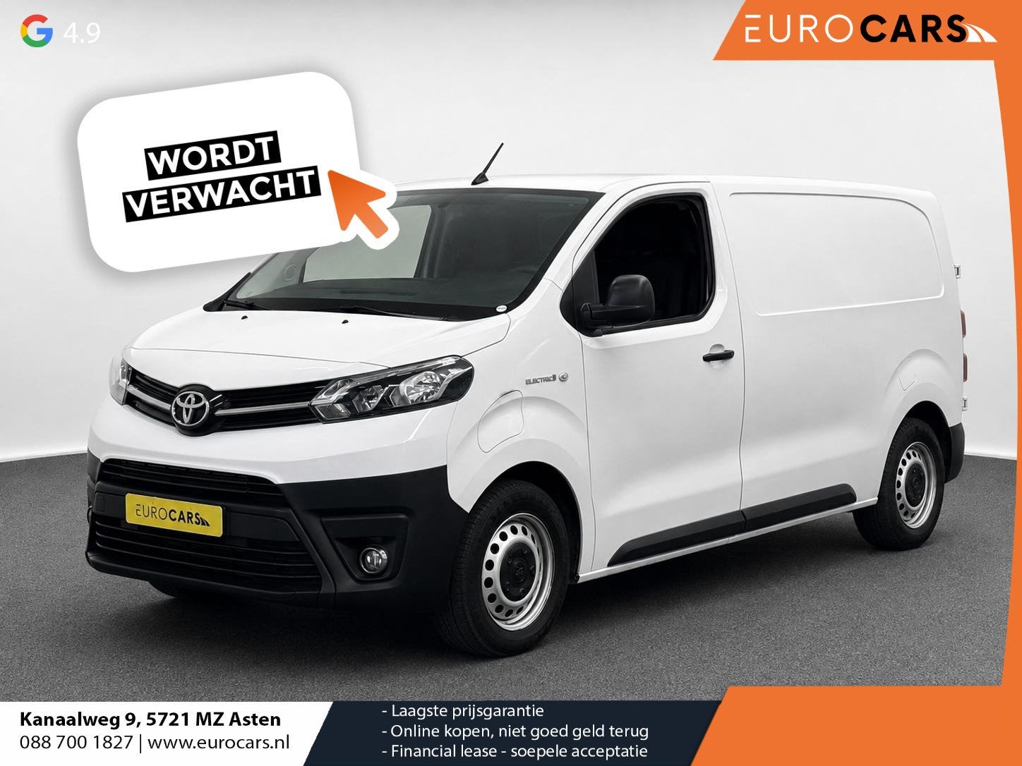 Toyota PROACE Electric Worker 50 kWh Airco Cruise Control PD, Stof, Gebruikt, 230 km, Parkeersensor