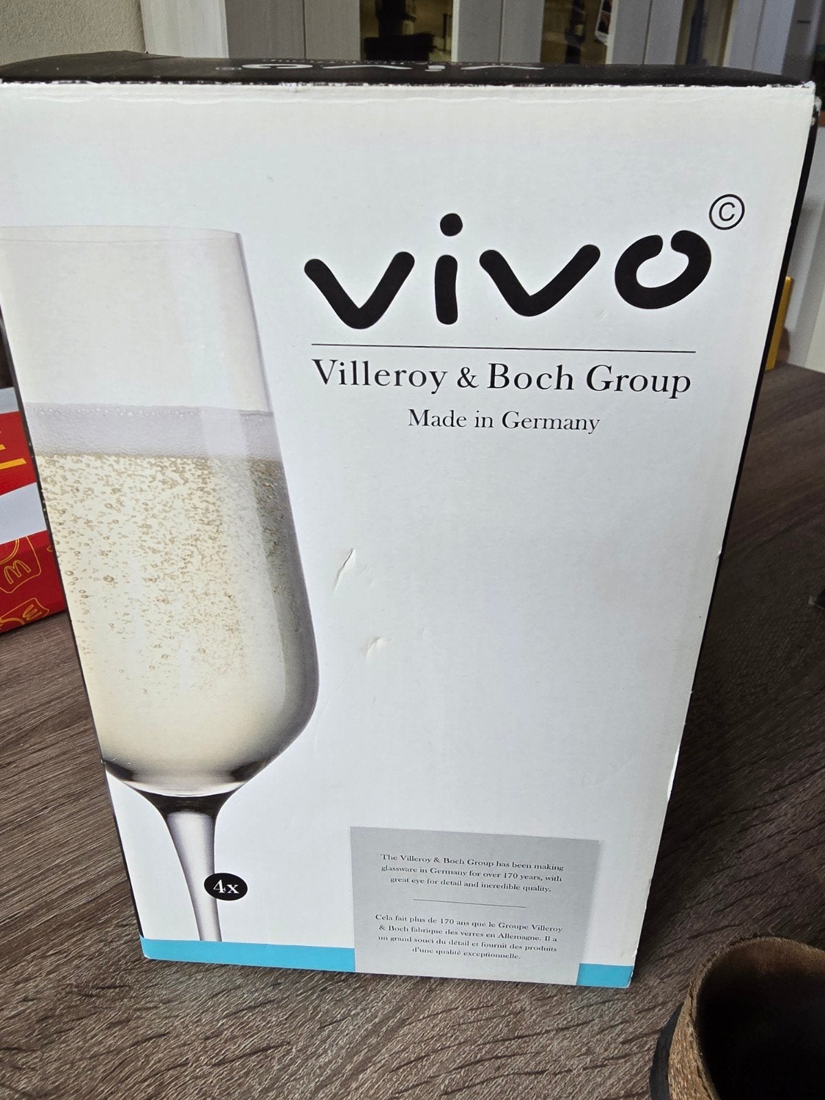Vivo Villeroy & Boch champagne glazen (4 stuks), Huis en Inrichting, Ophalen of Verzenden