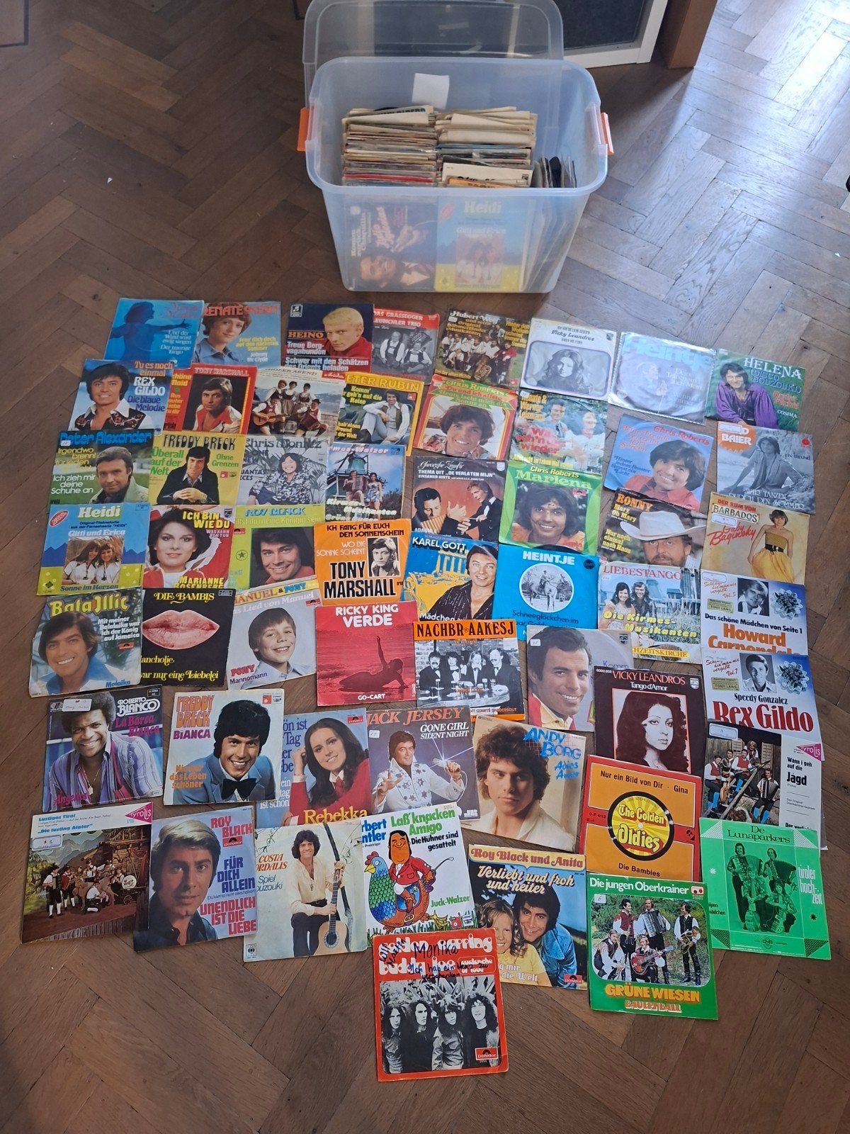Duitse vinyl singles (ca. 300 stuks), Gebruikt, 7 inch, EP, Schlager