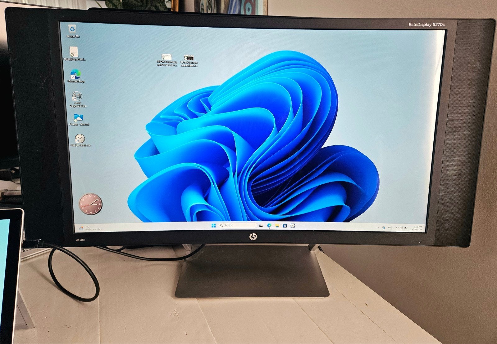 HP Elite Monitor S270c 27" Full HD 1920x1080 LED Curved 16:9, Ophalen, HDMI, Full HD, Zo goed als nieuw