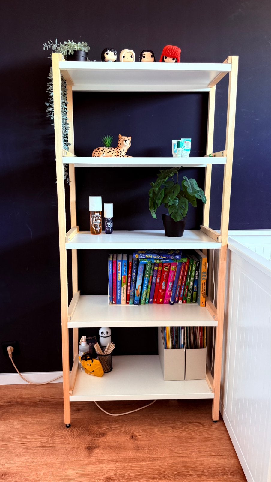 Ikea Ekenabben stellingkast wit eiken, Ophalen, 50 tot 100 cm, Zo goed als nieuw, Minder dan 100 cm