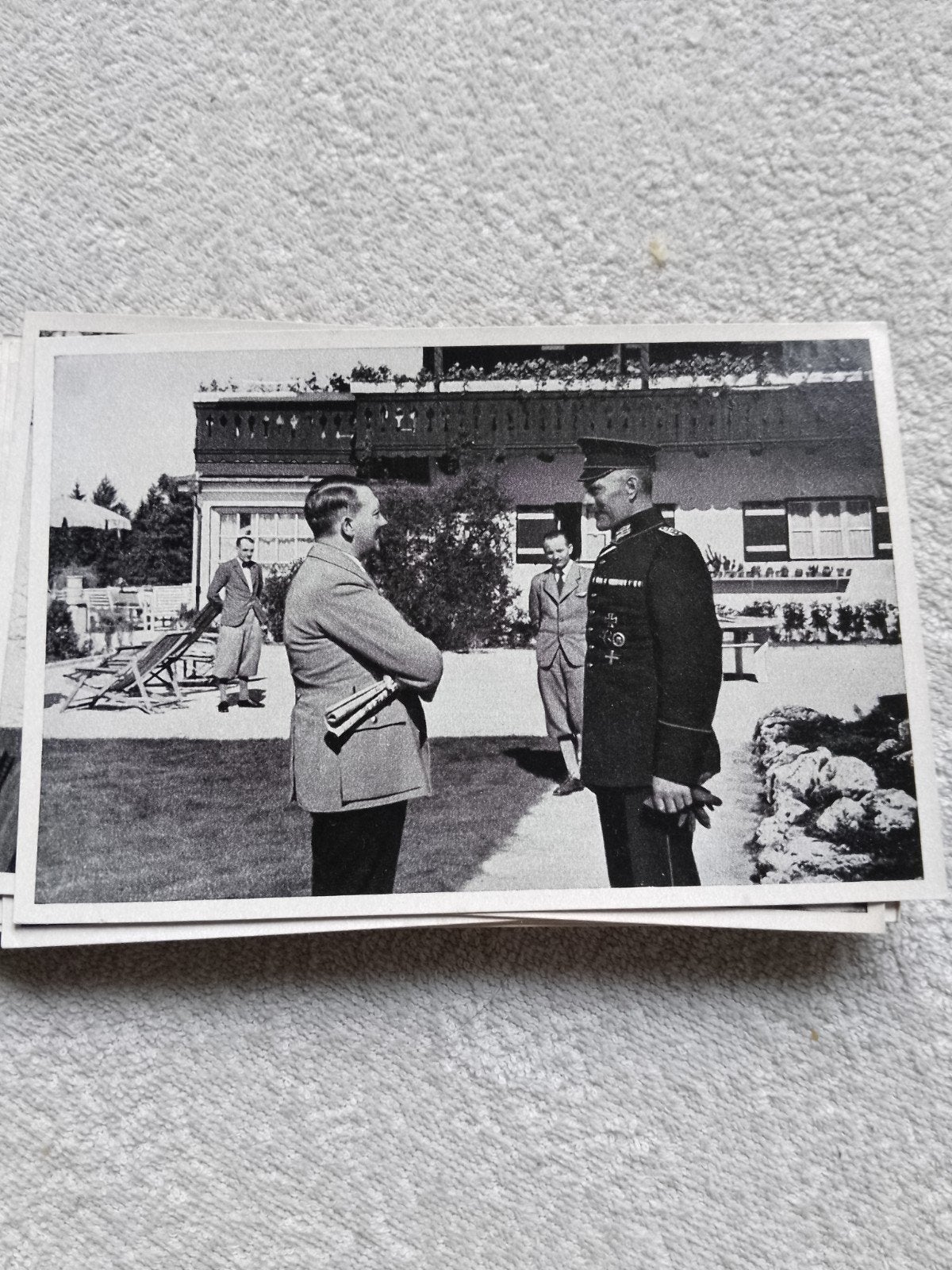Zeldzame originele foto Adolf Hitler met generaal, Ophalen of Verzenden, Overige soorten, Duitsland, Foto of Poster