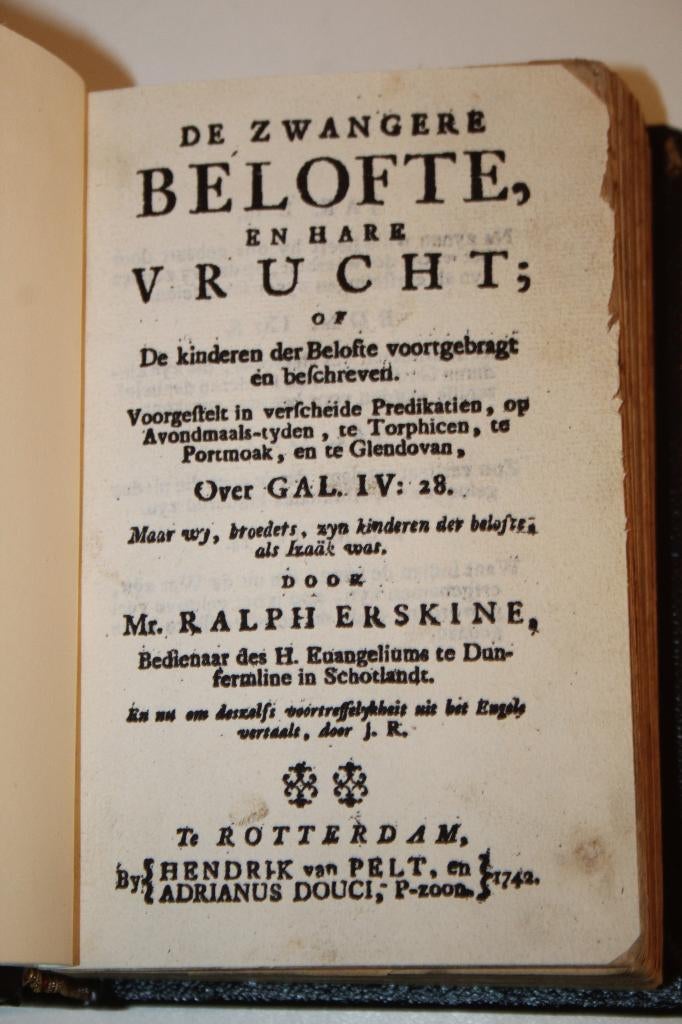Ralph Erskine - De zwangere belofte (1742), Ophalen of Verzenden