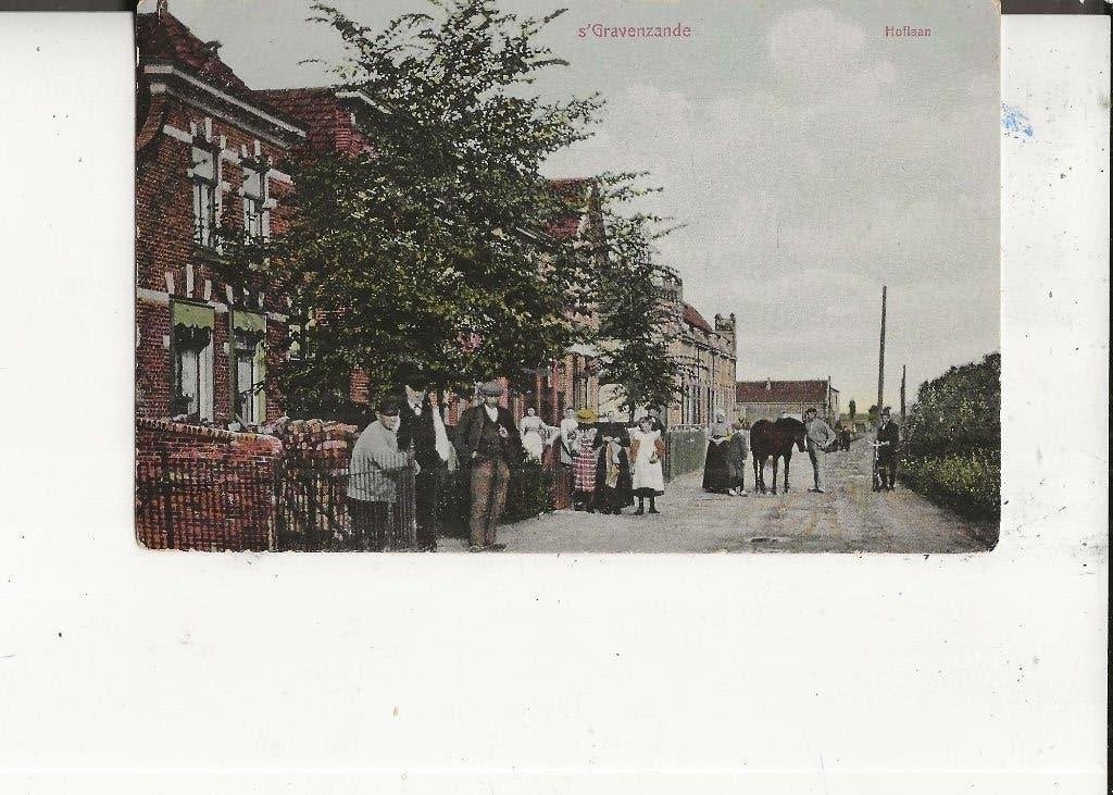 s Gravenzande Hoflaan met Paard 15-11-1909, Ophalen of Verzenden, Voor 1920, Gelopen, Zuid-Holland