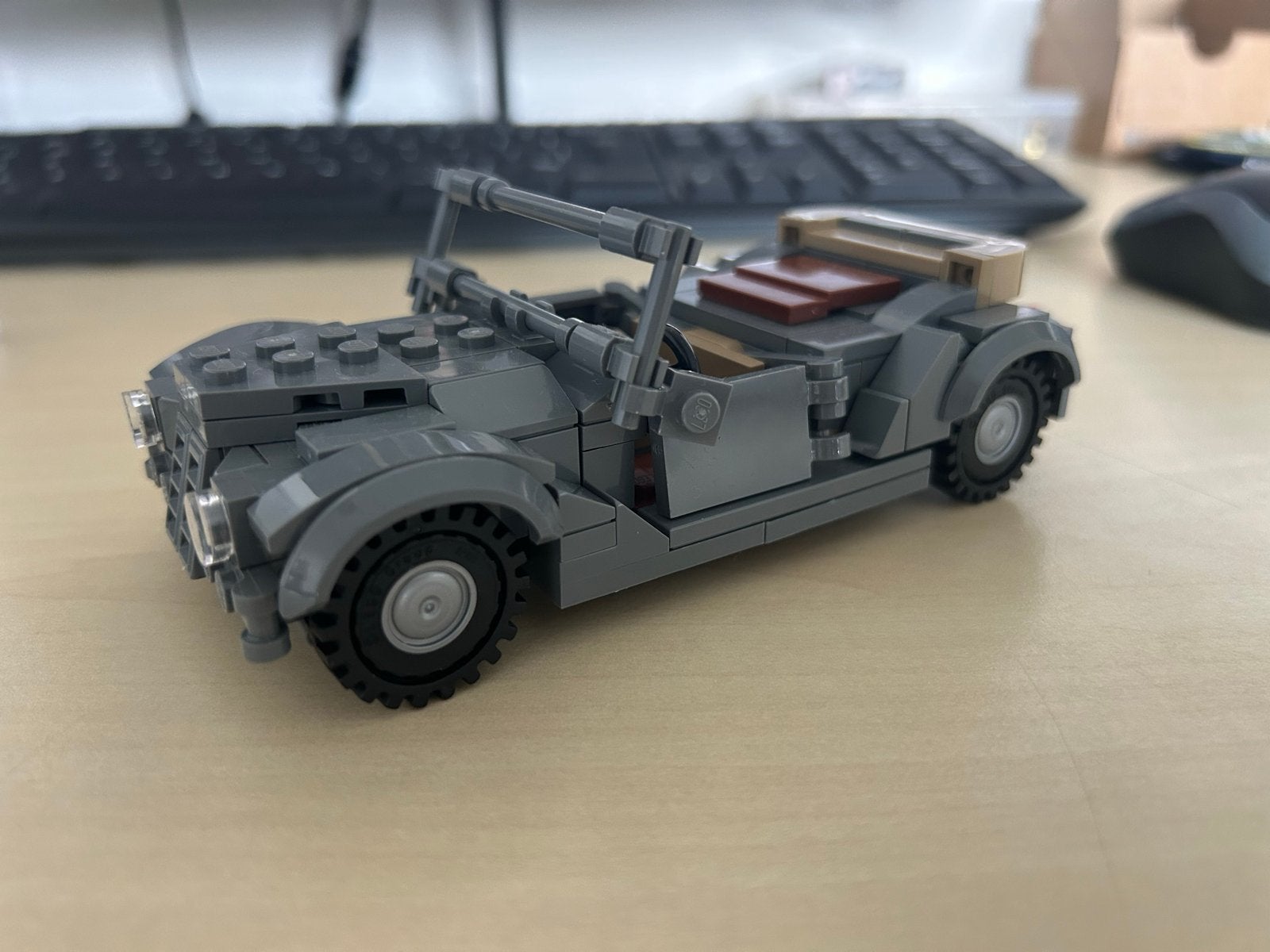 Brickizimo WW2 Lego-stijl auto met figuur, Ophalen of Verzenden, Zo goed als nieuw, Overige merken