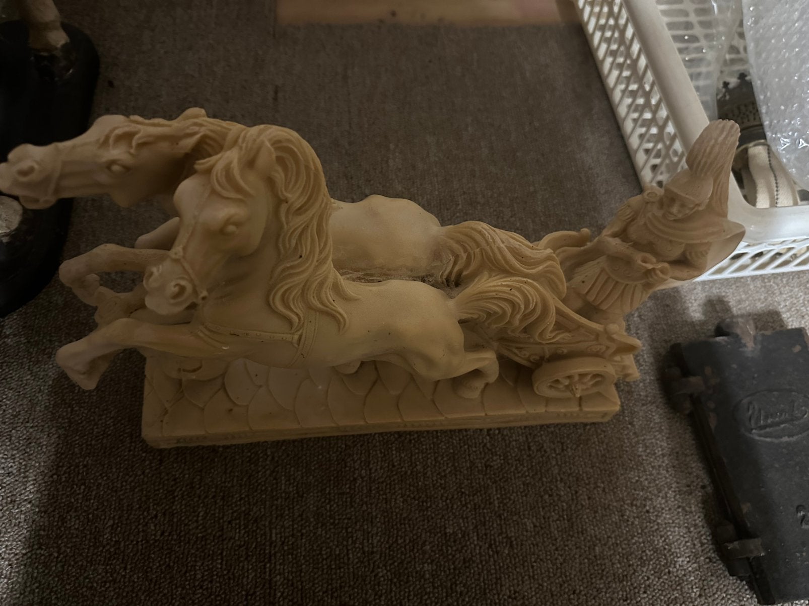 Zeer oud romeins paard met wagen, Huis en Inrichting, Ophalen, Zo goed als nieuw, Hout