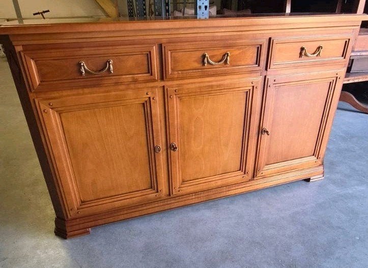 NIEUW Houten Dressoir B160 x D48,5 x H90 cm kersenhout, Ophalen, 150 tot 200 cm, Nieuw, Kersenhout