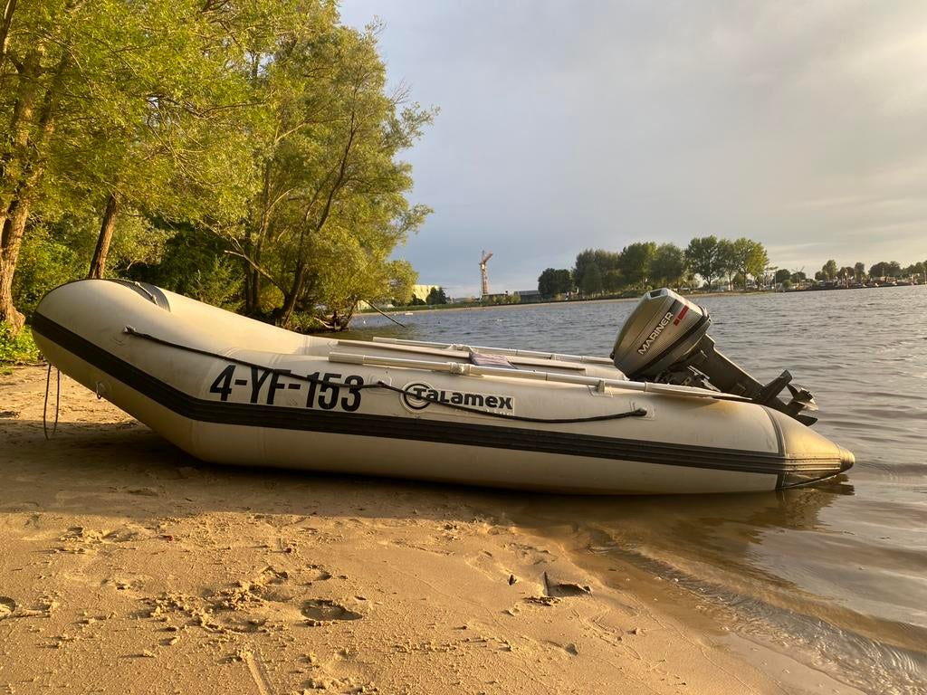 Nette rubberboot - 15 pk - vaarklaar - weinig rumte nodig!, Watersport en Boten, Zo goed als nieuw, Benzine, Minder dan 70 pk