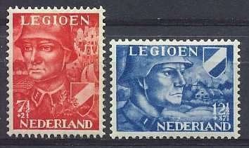 Nederland NVPH nr 402/3 ongebruikt Legioenzegels 1942, Postzegels en Munten, Postzegels | Nederland, Ophalen of Verzenden, Na 1940