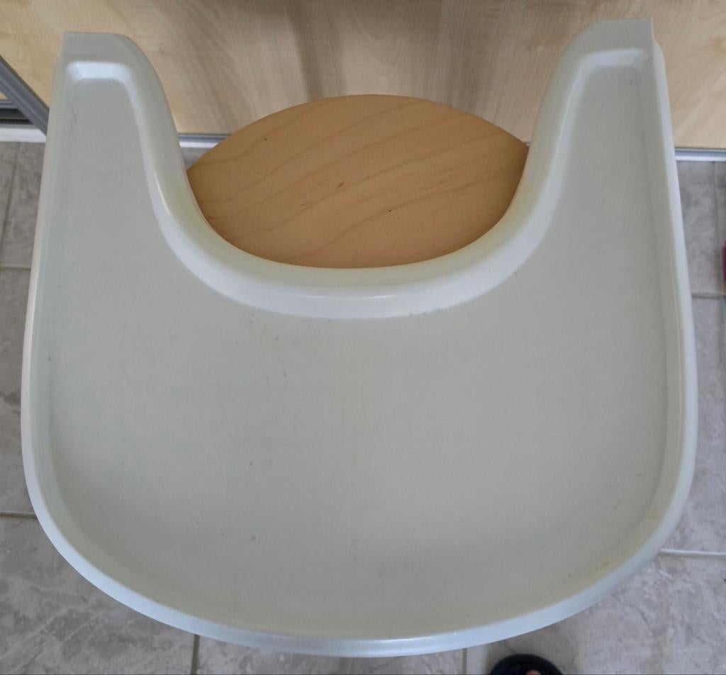 Stokke tripptrapp tafelblad /tray wit, Ophalen, Gebruikt, Meegroeistoel