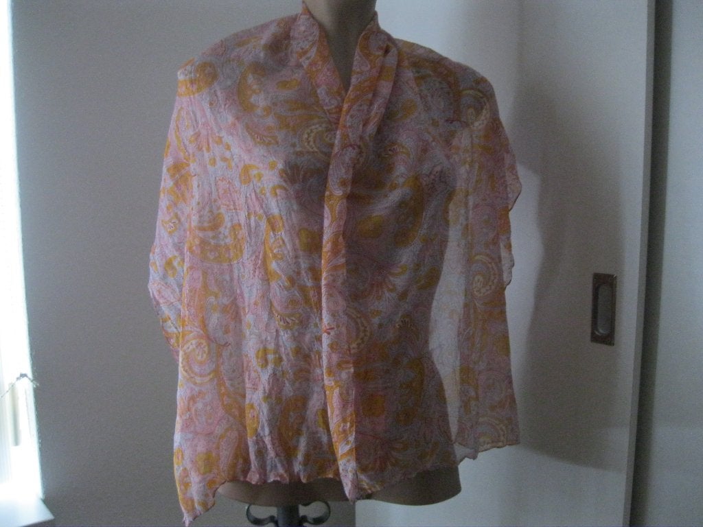 1 veelkleurige sjaal, 50X150 cm., Ophalen of Verzenden, Onbekend, Gedragen, Sjaal