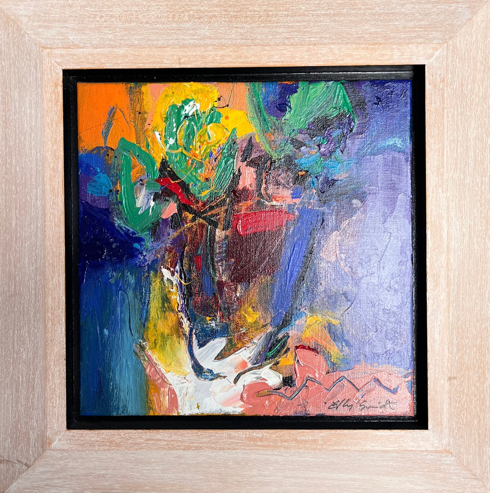 Elly Smidt - abstract schilderij zonder titel, Ophalen of Verzenden
