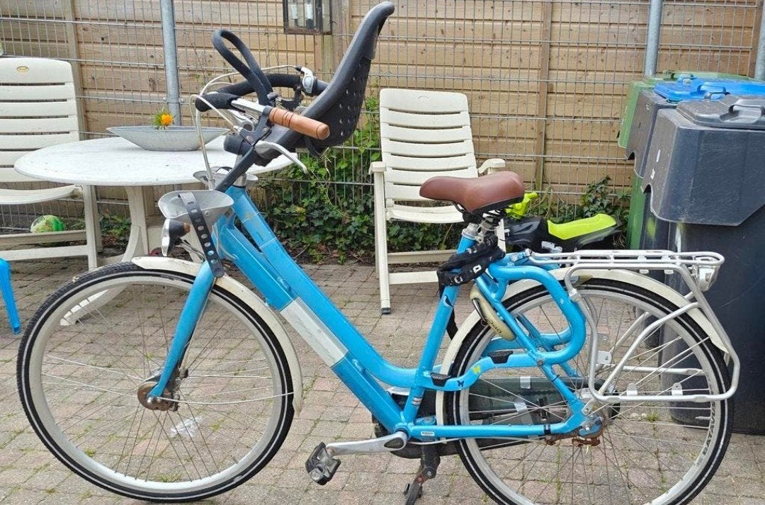 Sparta amazone moederfiets met yepp fietsstoeltje, Ophalen, Terugtraprem, Sparta, Gebruikt
