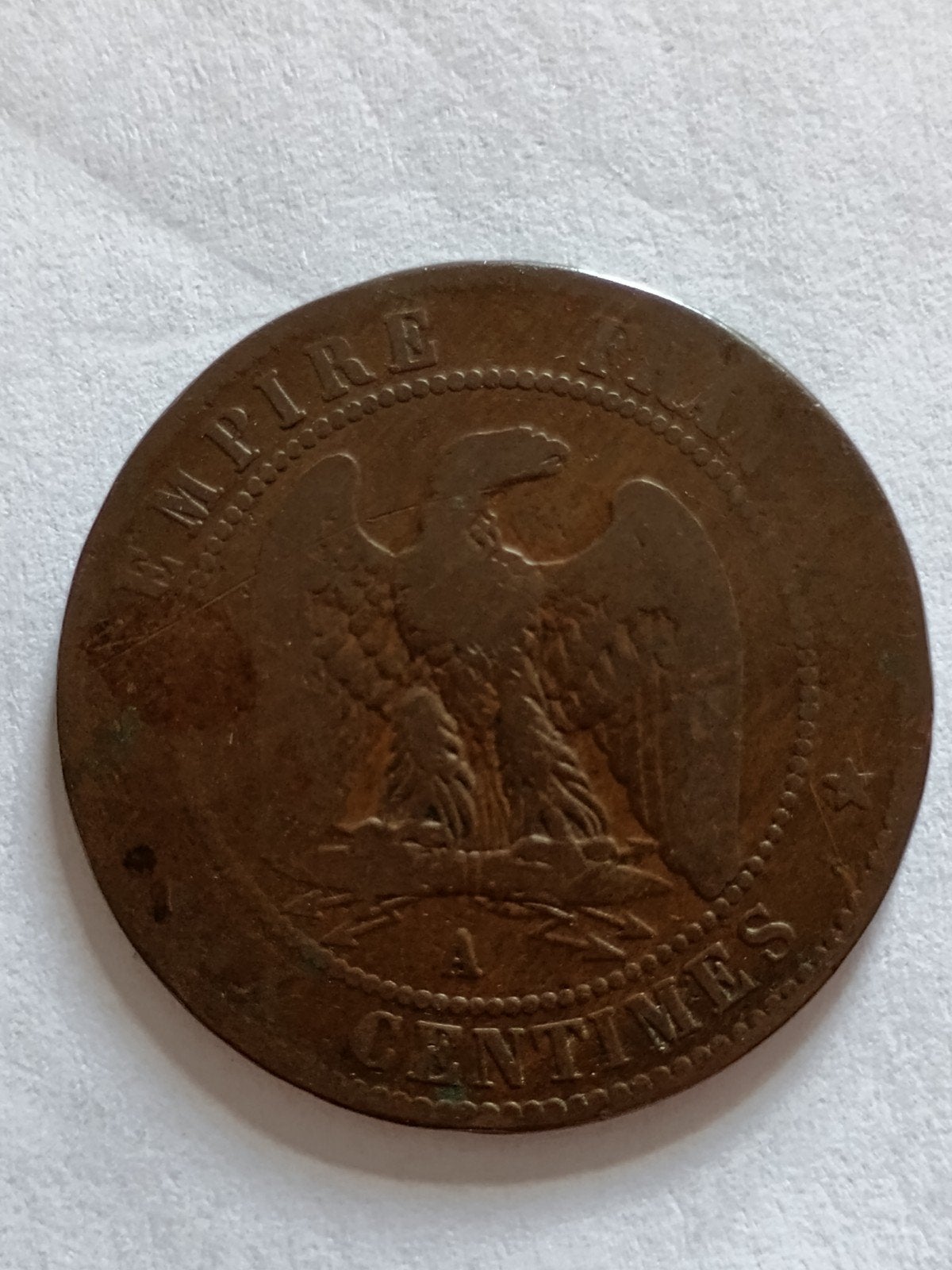 10 centimes. Munt Napoleon III 1854 . Dix centimes, Ophalen of Verzenden, Frankrijk