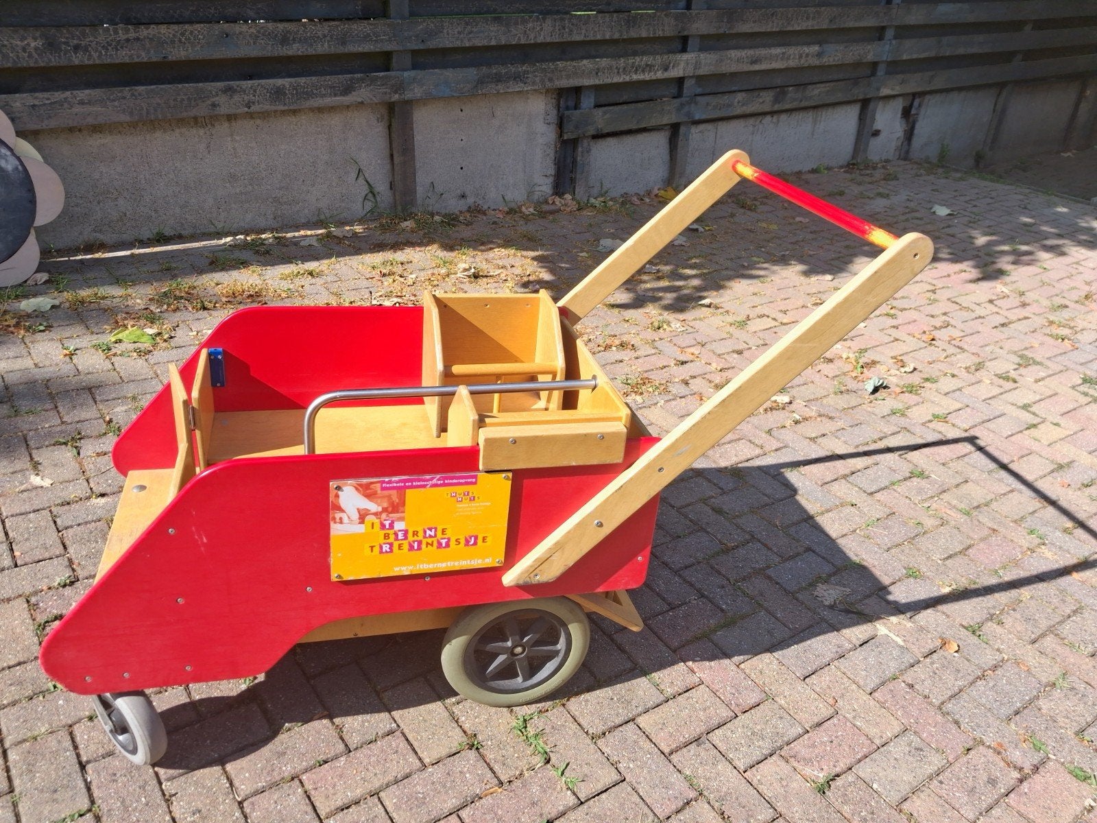 Houten bolderwagen/duwwagen voor kinderen, Kinderen en Baby's, Ophalen, Gebruikt, Overige merken