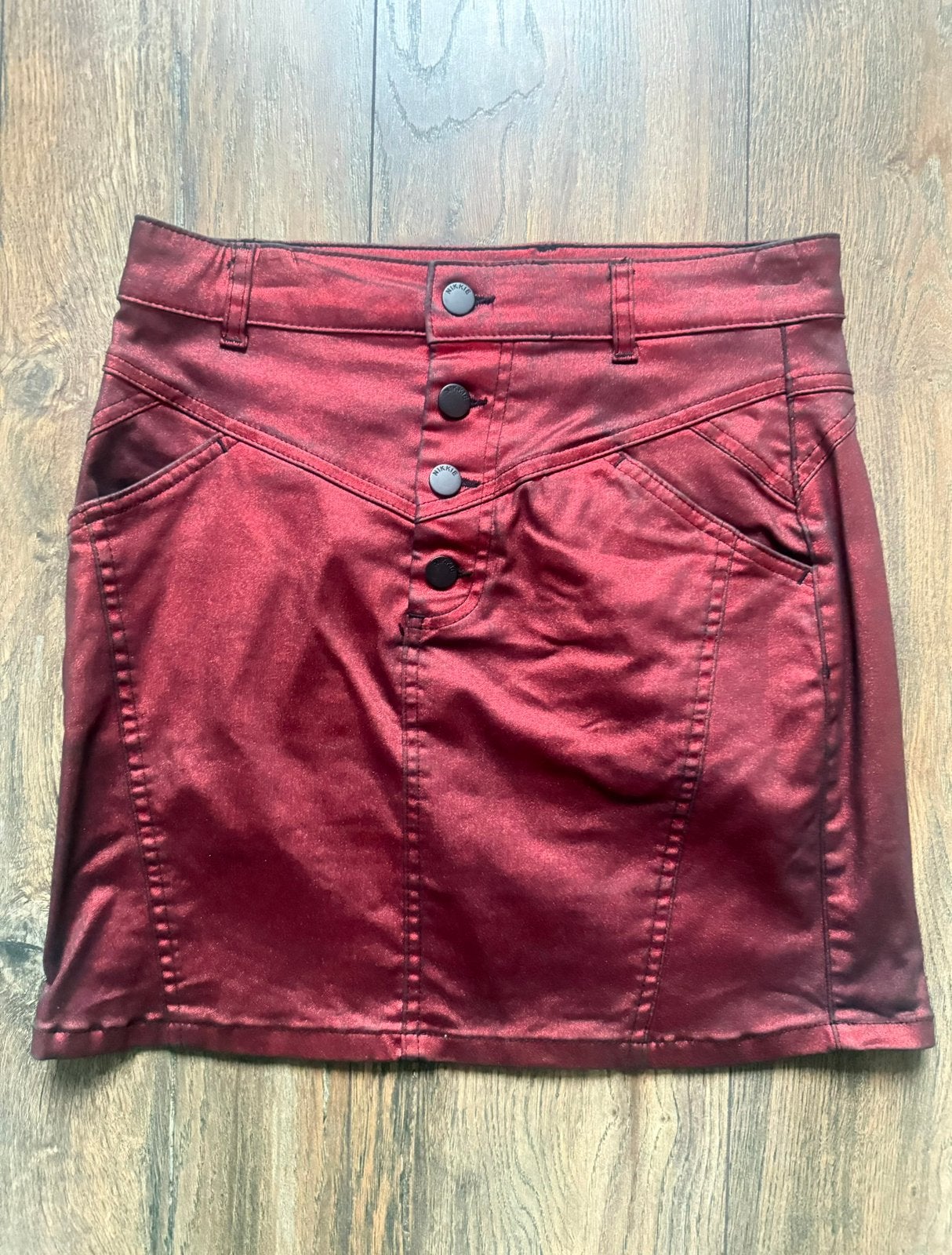 Stoer rood Nikkie rokje in maat 36, Ophalen of Verzenden, Zo goed als nieuw, Maat 36 (S), Boven de knie