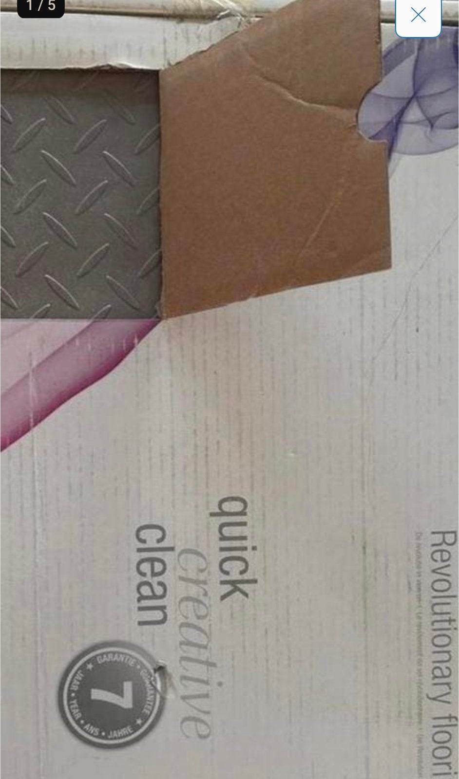 Flexxfloors pvc plaktegels “traanplaat” 20 m2, Ophalen, Nieuw, Grijs, Industrieel