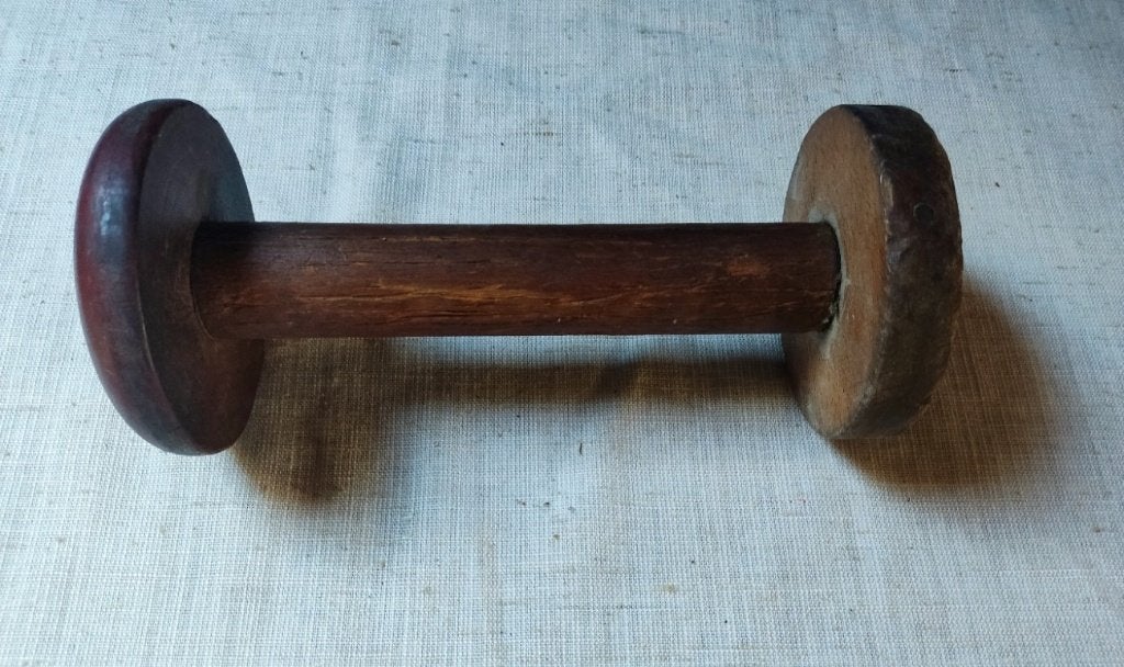 Antieke klos / spoel voor spinnewiel/weefgetouw (decoratie), Ophalen