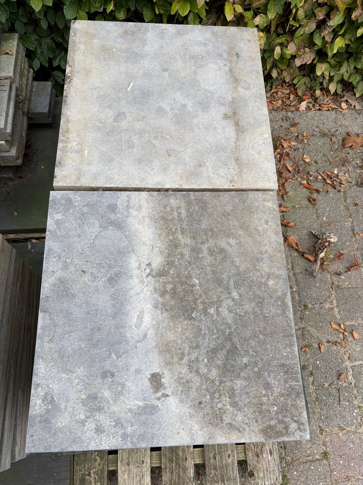 17 m2 Chinees Hardsteen - Terrastegels - 50x50 - 3 cm dik, Ophalen, Gebruikt, 10 m² of meer, Terrastegels