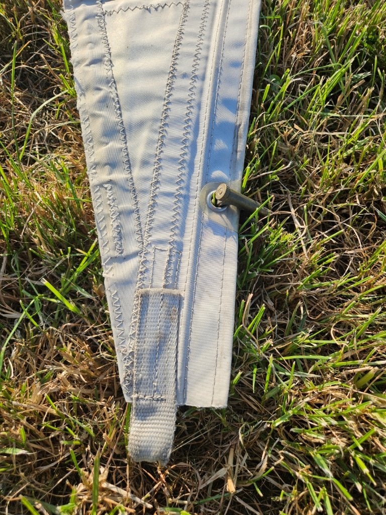 De Vries fok met leuvers – 780x670x350 cm, Watersport en Boten, Ophalen of Verzenden, Gebruikt, Genua of Fok, Minder dan 15 m²