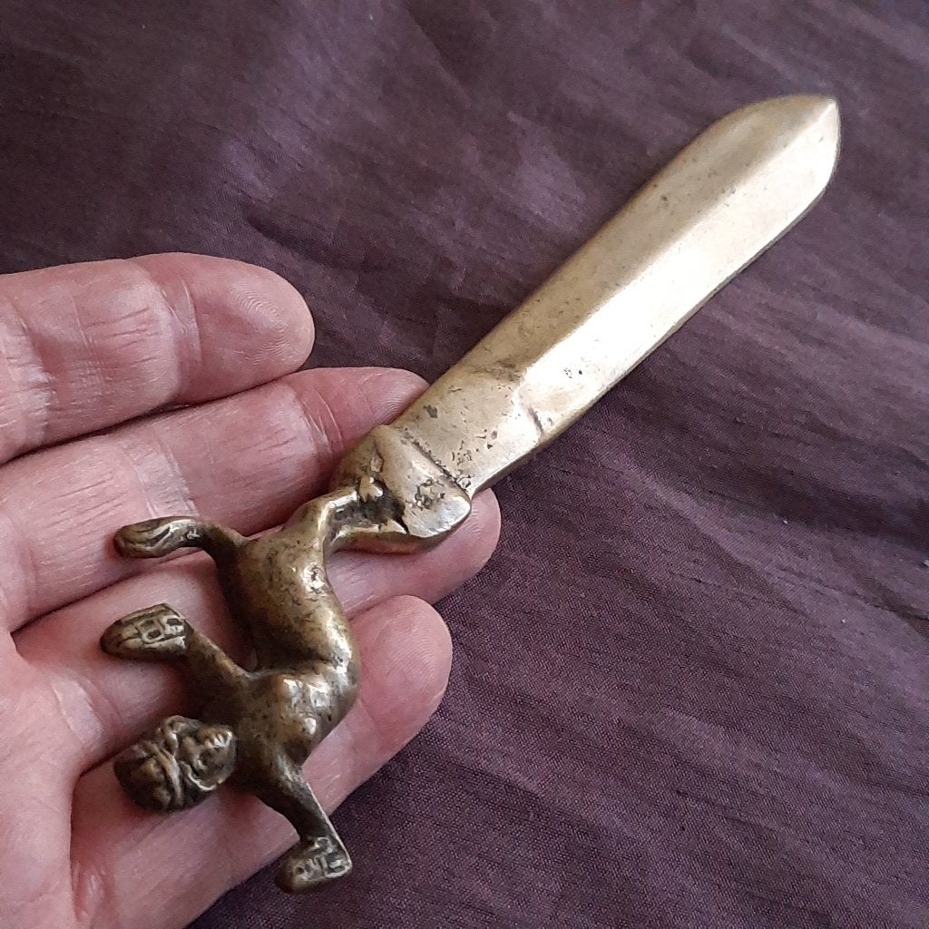 Antieke Bronzen Briefopener Griekse Mythologie, Verzenden, Brons