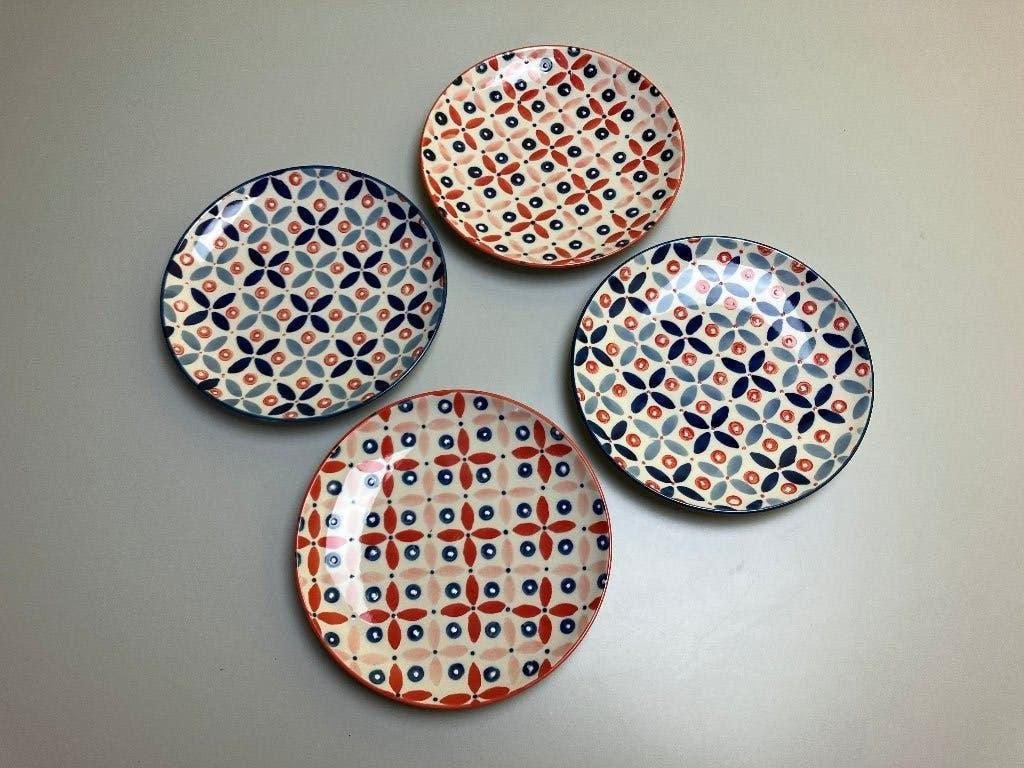 Vier mooie borden bordjes aardewerk Pols Potten 20 cm, Overige merken, Ophalen of Verzenden, Zo goed als nieuw, Bord(en)