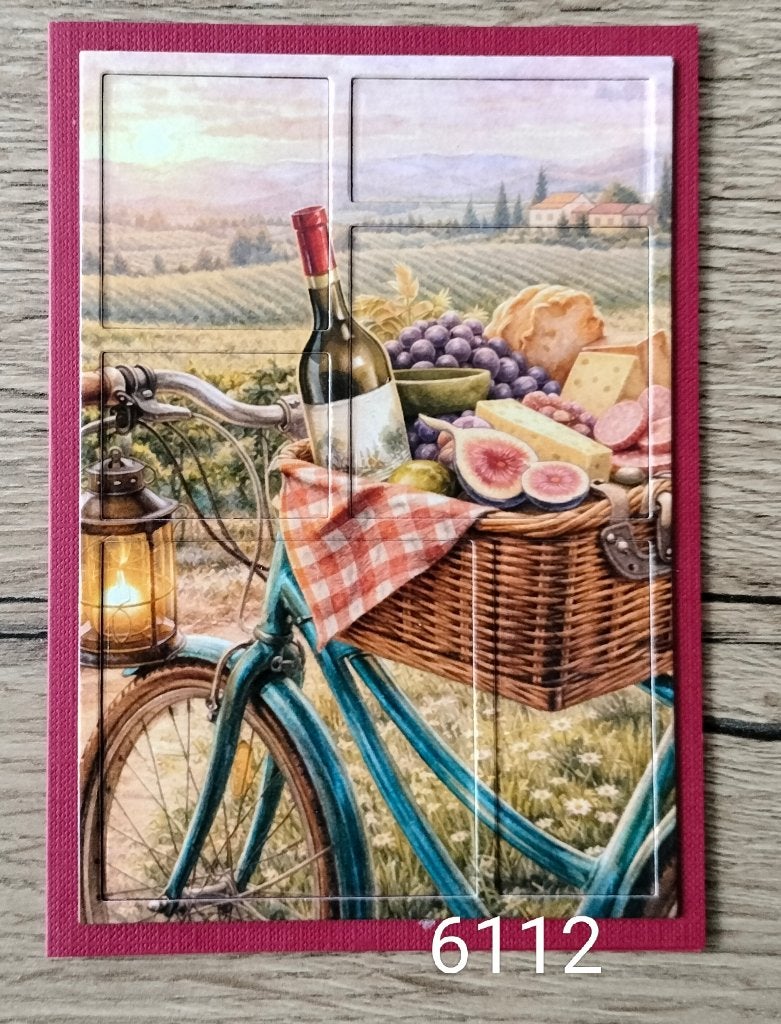 Handgemaakte kaart "toscane" (6112), Ophalen of Verzenden, Nieuw, Overige thema's