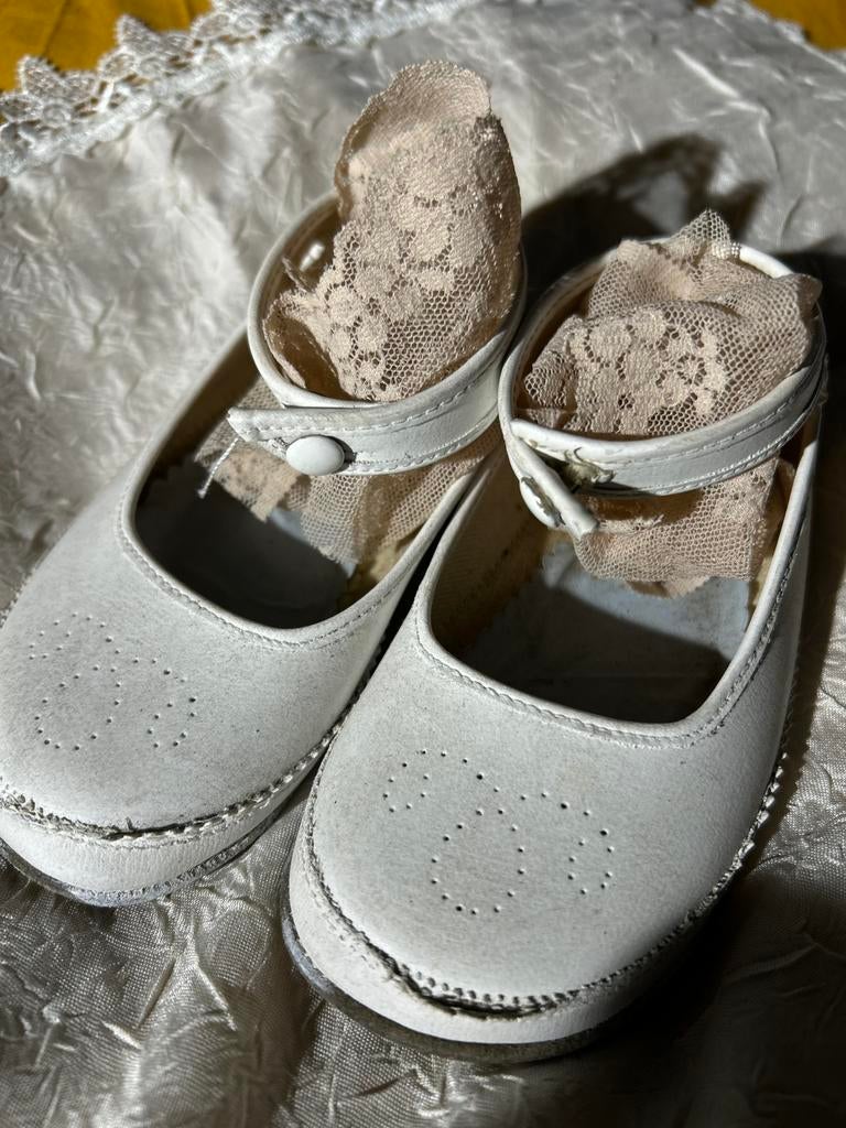 Witte vintage baby schoentjes jaren ‘60, Ophalen of Verzenden